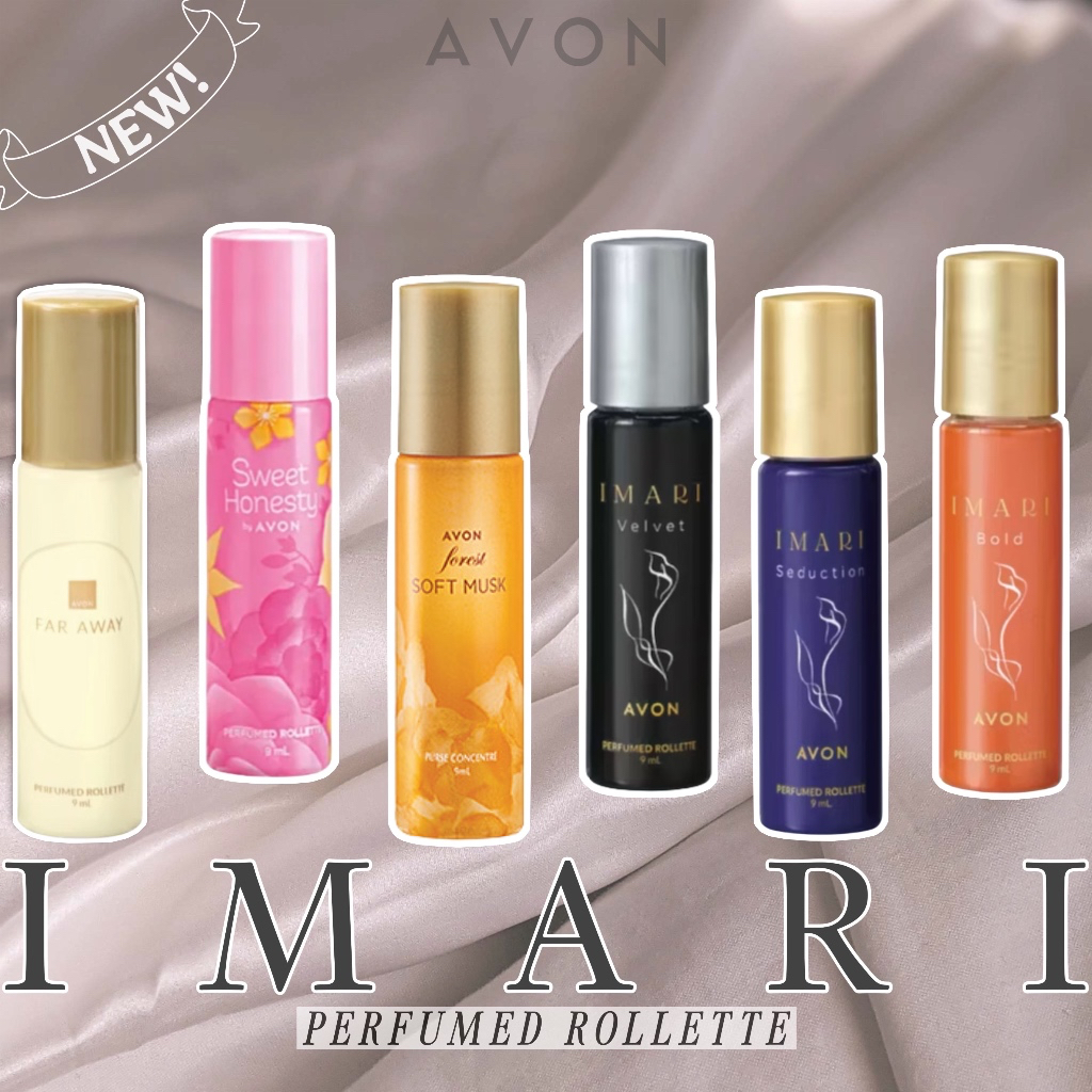 AVON IMARI SOFT MUSK, FAR AWAY, SHONESTY Perfumed Rollette 9ml | Shopee ...