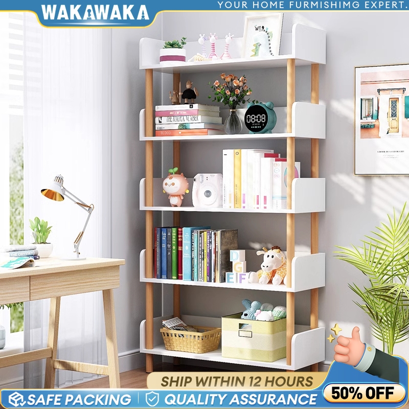 Wooden Book Rack Book Shelf for Children Study 150CM 3/4/5 Layers ...