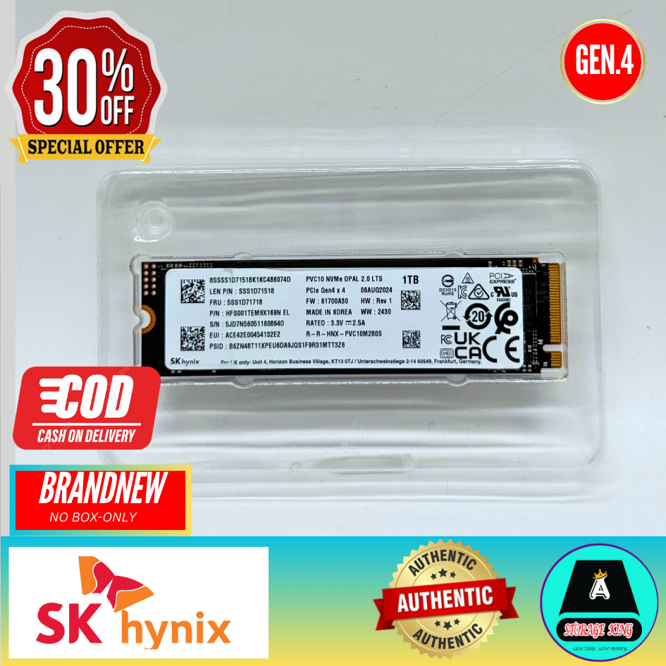 1TB SK hynix PC801 PCIE4.0 M.2 2280 Solid State Drive NVME for PC