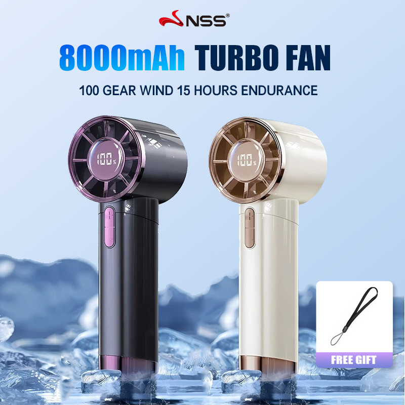 NSS 8000mah Rechargeable Turbo Mini Fan Portable Cooling Jet Fan USB ...