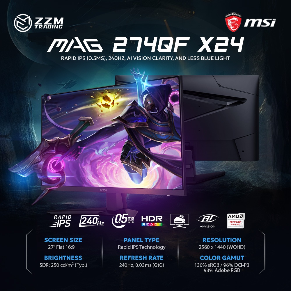 MSI MAG 274QF X2 240Hz WQHD/MAG 274F 200Hz FHD/MAG 275QF/ E21 180Hz ...