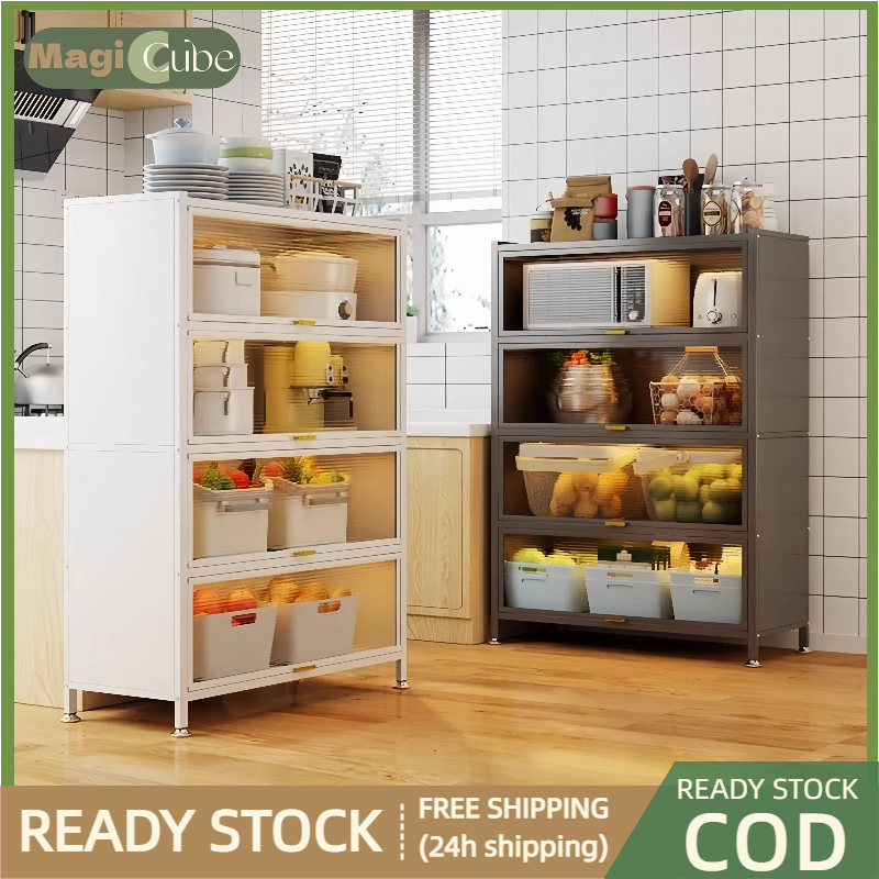 Kitchen Dust Cabinet Rack Dustproof Storage Cabinet Carbon Steel Multi ...