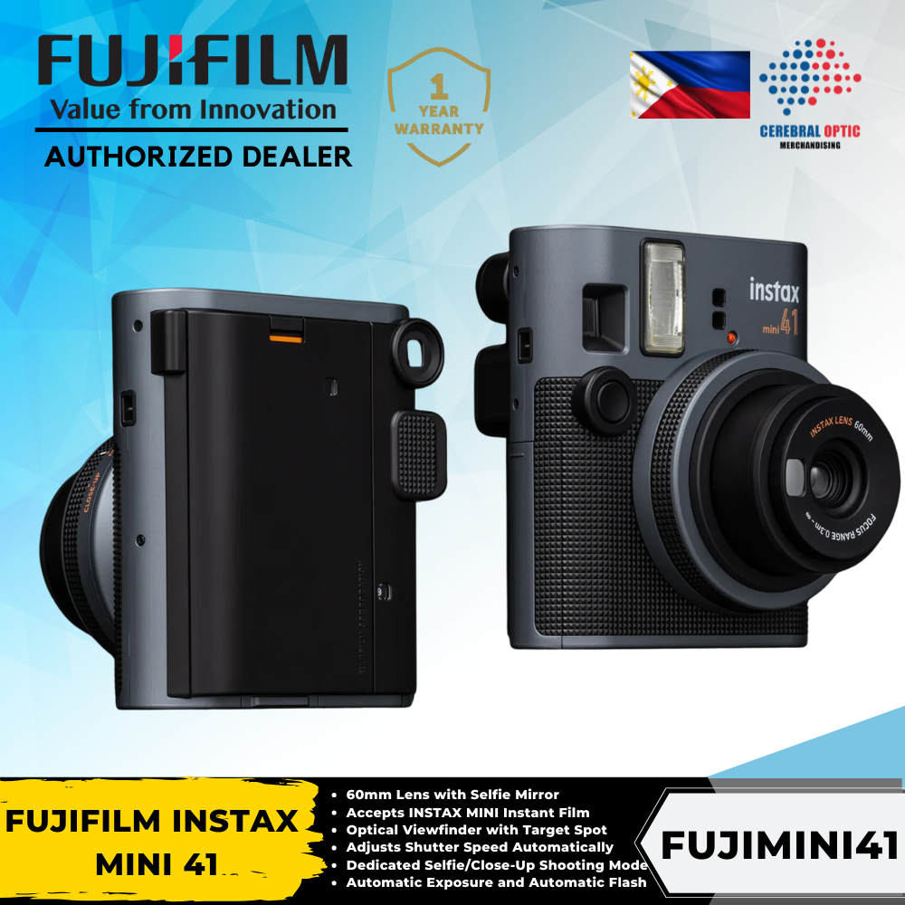FUJIFILM INSTAX MINI 41 Instant Camera – Compact, Stylish, Easy-to-Use ...