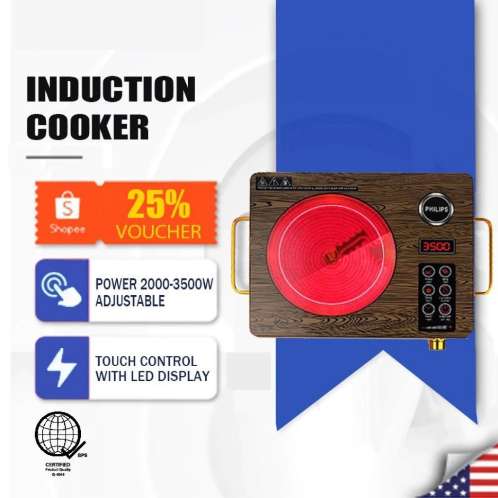 3500W Inverter Induction Cooktop Digital Display Infrared Mini ...