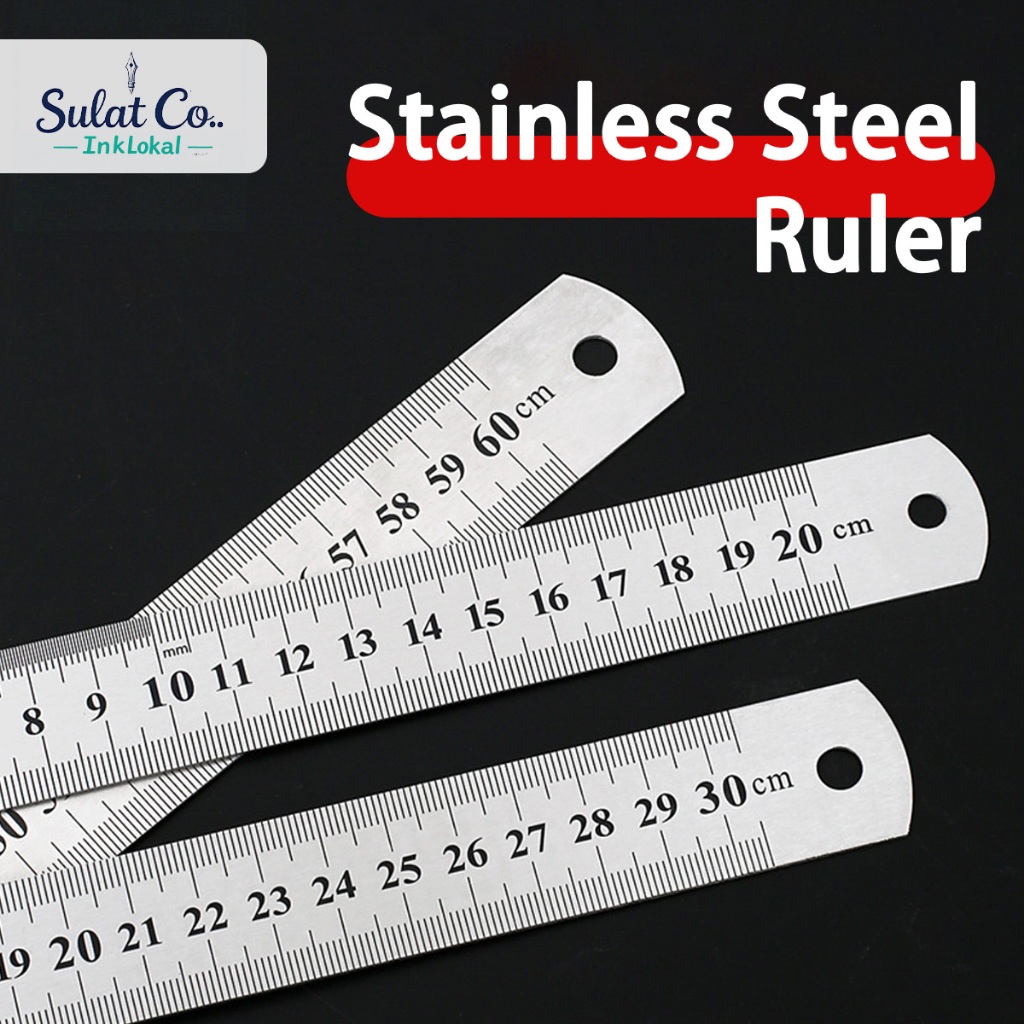 【Sulat Co..】Stainless Steel Measuring Double-sided Scale Ruler ...
