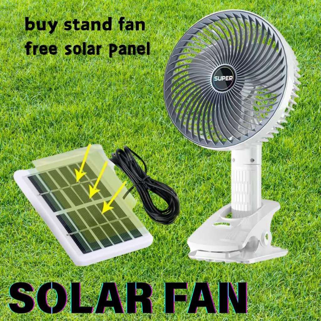 LYX Summer heat saving, adjustable angle cold air countertop fan, solar ...