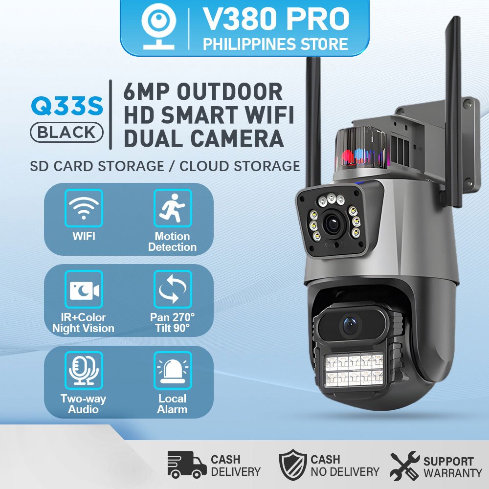 Dual Lens Wifi Smart Camera V380 Pro V380 PRO Q33S Dual Lens Cctv
