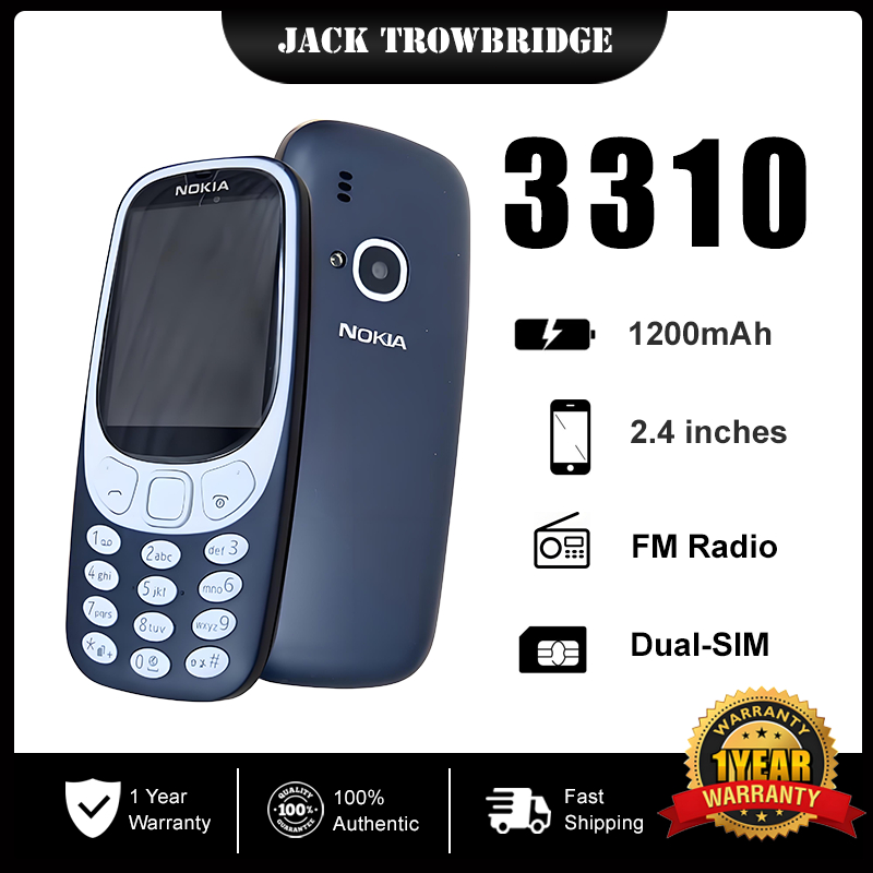 Original Keypad Phones N3310 1200mAh Feature Phone Dual SIM Cellphone ...