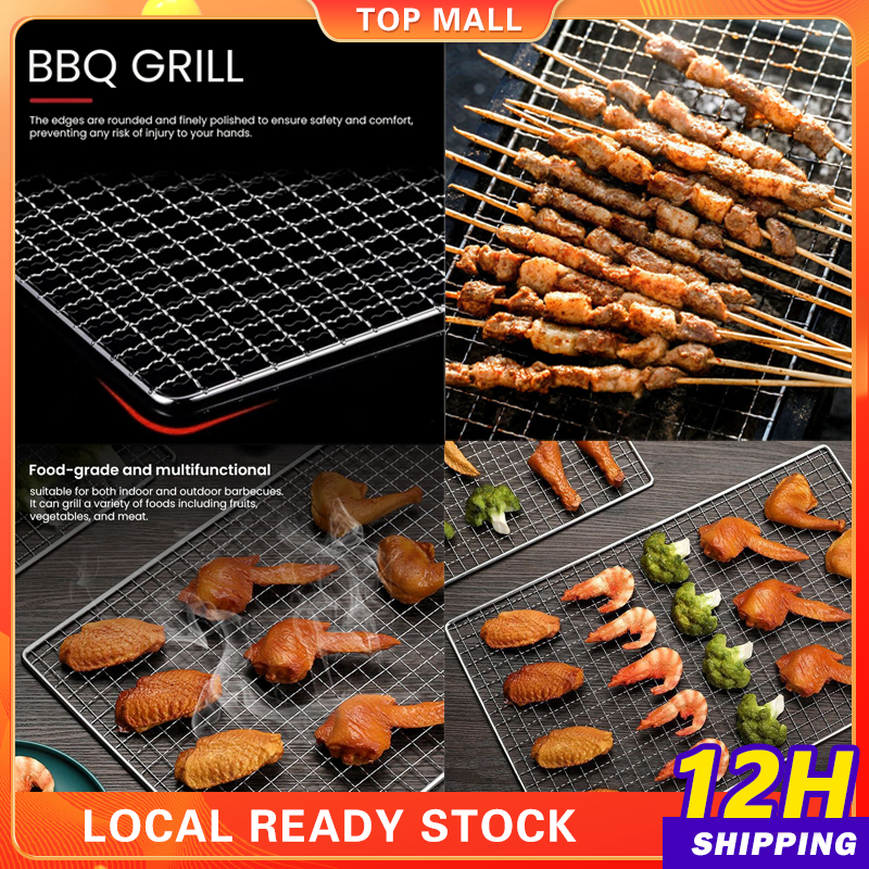 Barbecue Grill Stainless Steel Portable Outdoor BBQ Grill Net Non Stick ...