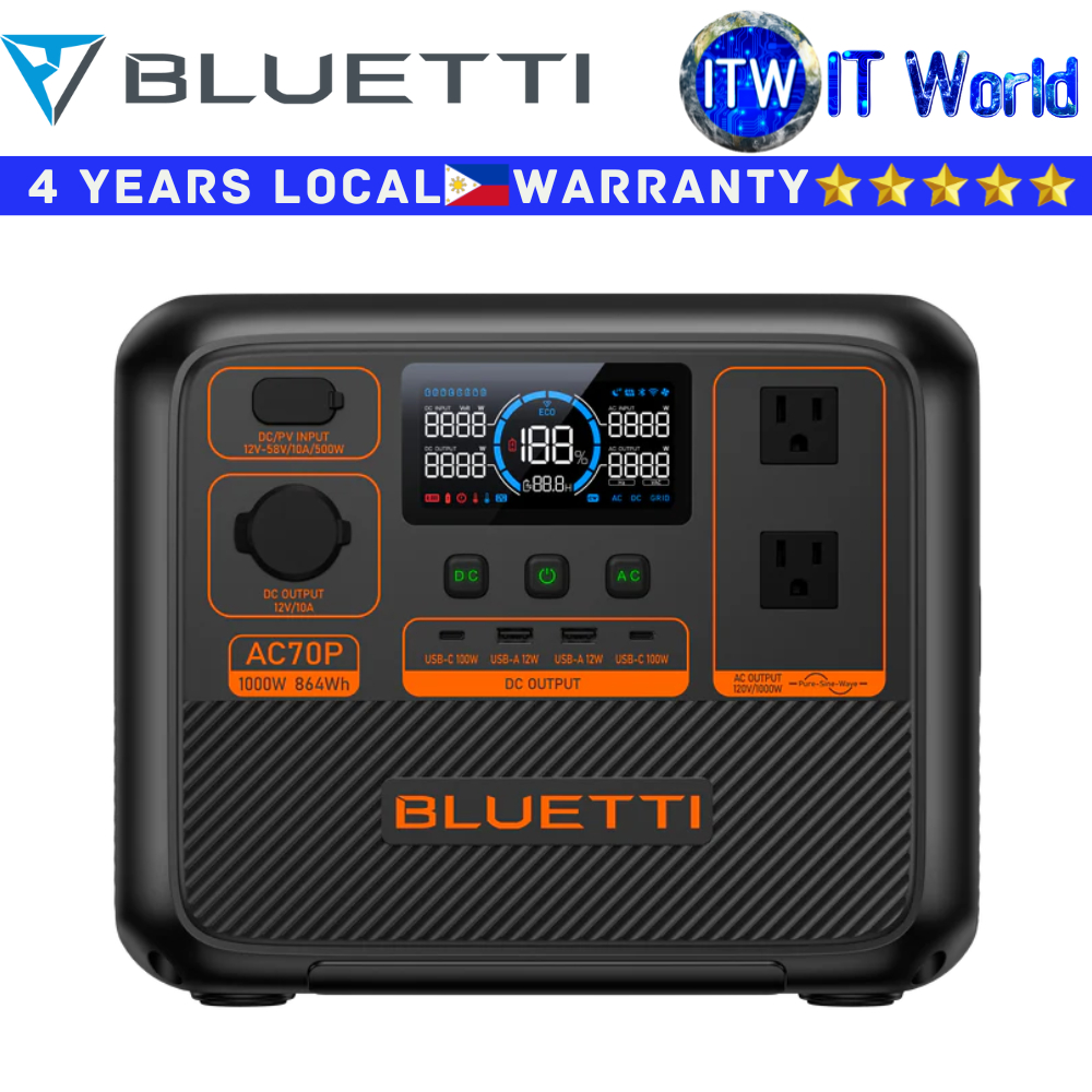 Itw | Bluetti Portable Power Station Premium 80 AC70P 1000W 864Wh Smart ...