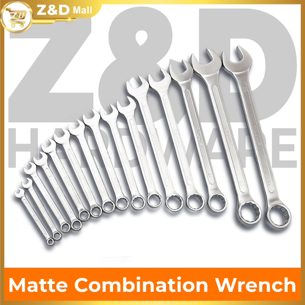 Z&D Matte Combination Wrench Dual Head Open-End & Box-End Spanner Tool ...
