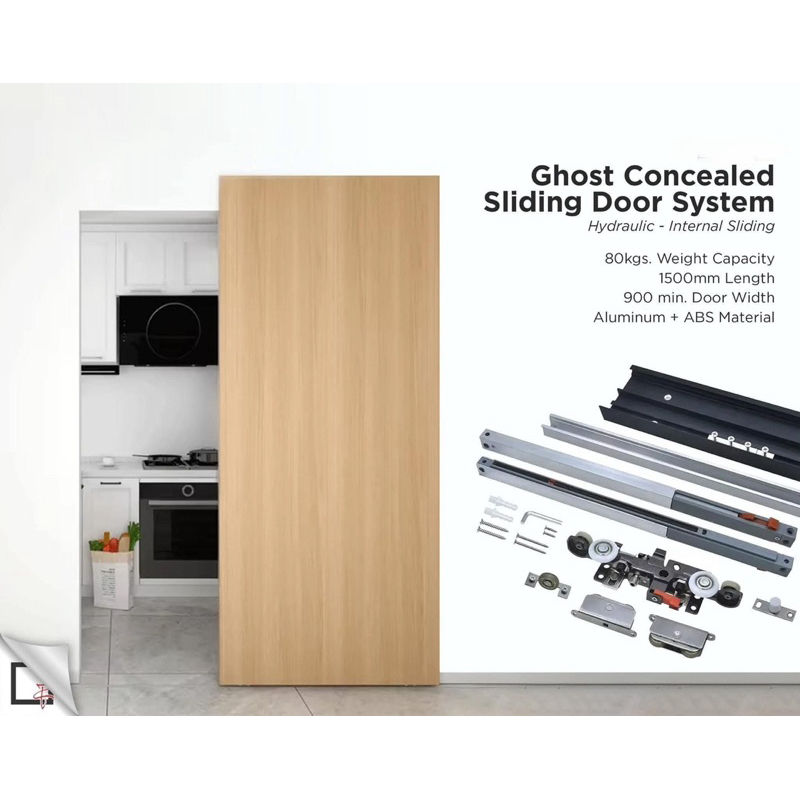 Ghost sliding door concealed invisible system magic door | Shopee ...