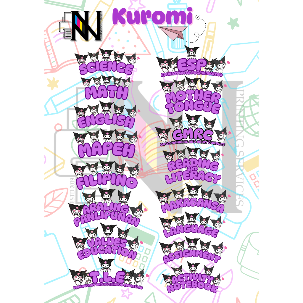 Shop hello kitty subject labels for Sale on Shopee Philippines