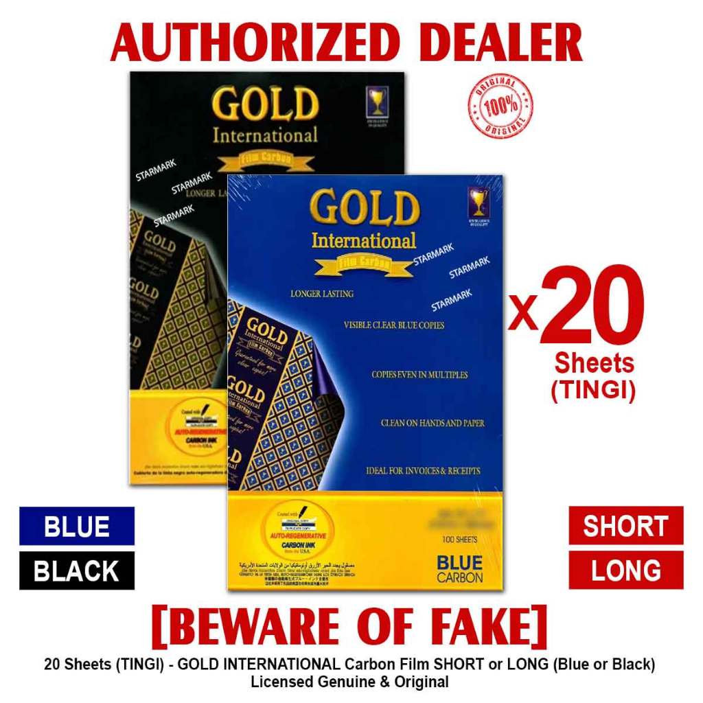 GOLD INTERNATIONAL Carbon Film Films Carbon Paper Papers TINGI Blue ...