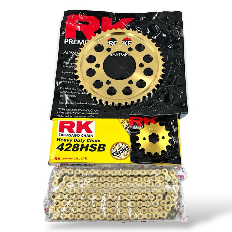 RK Blue Heavy Duty 428 Chain & Sprocket Upgrade Kit Honda MSX125 Grom 13-20