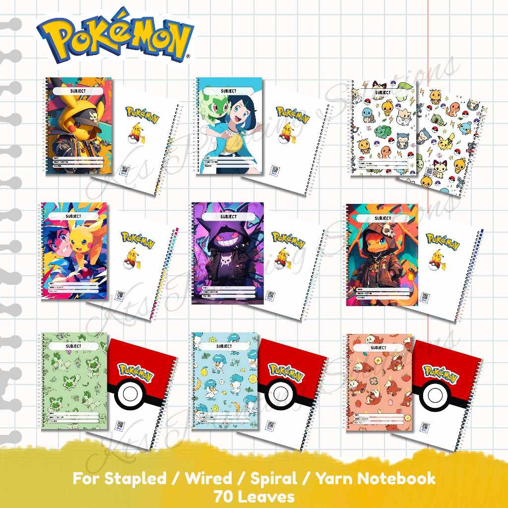 Notebook Pokemon Themed Pikachu | Shopee Philippines