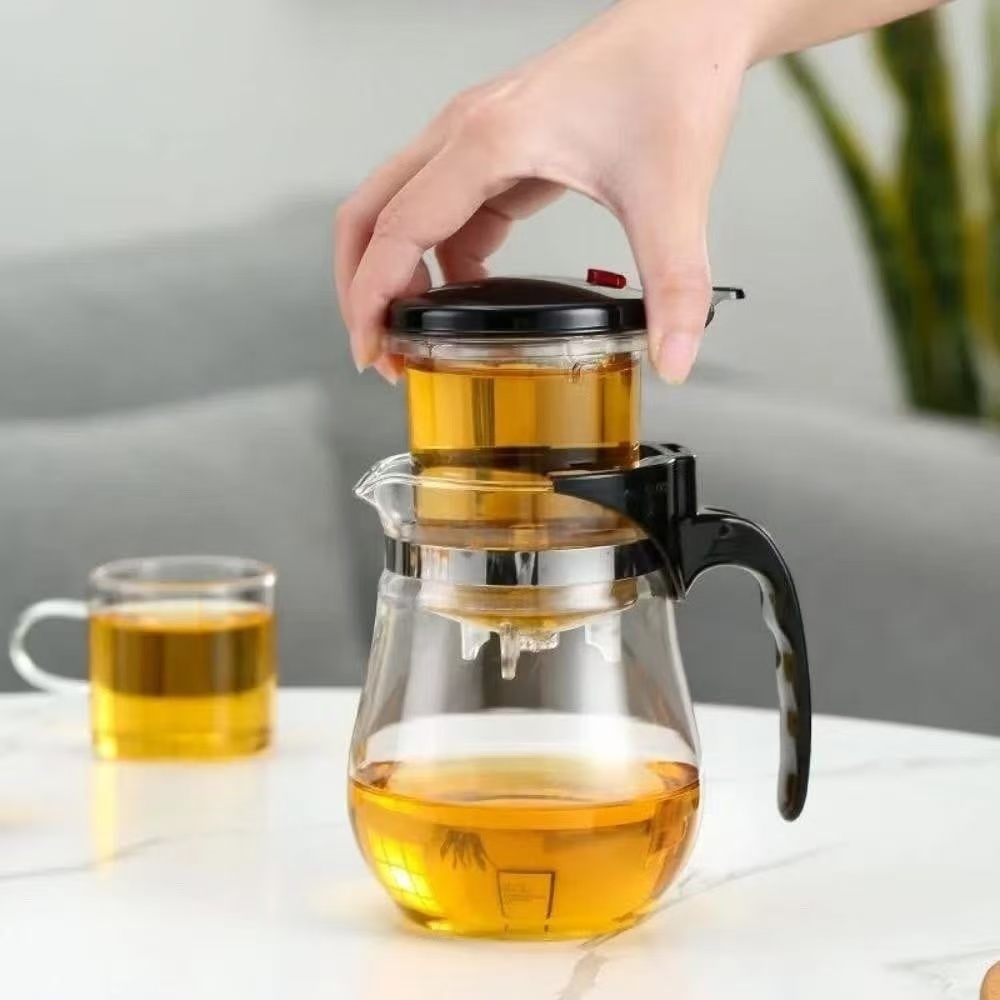 Nice 350ml Teapot Glass Portable Filter Transparent Tea Set For Making ...