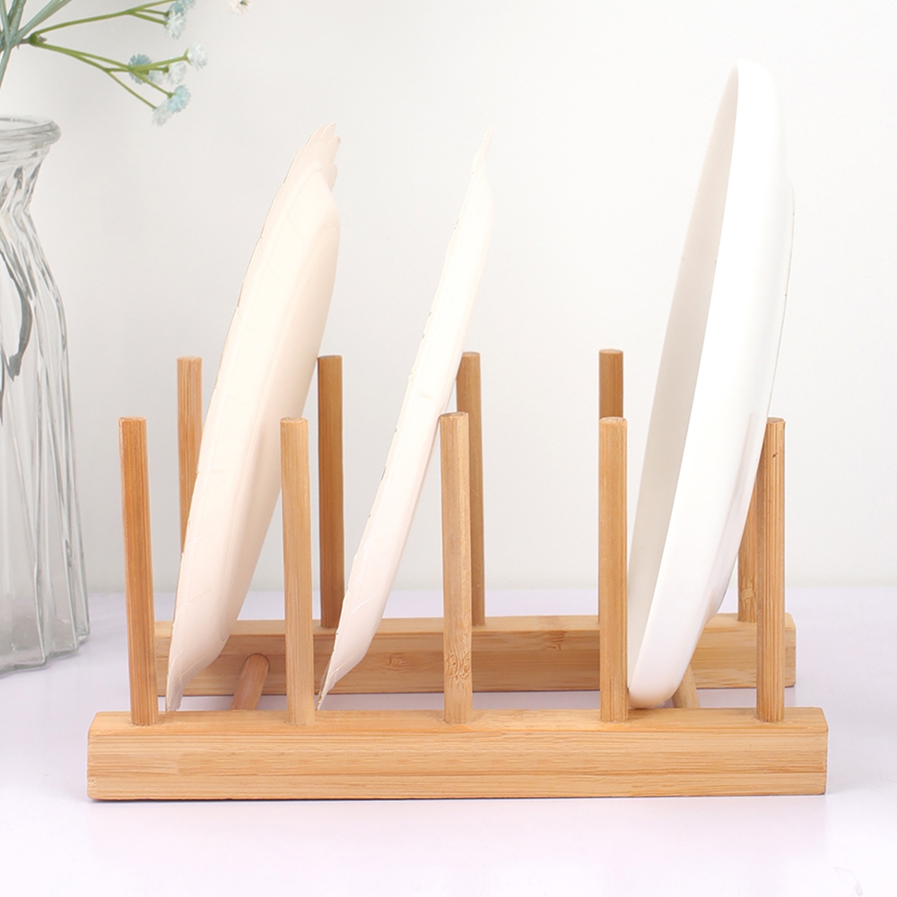 Party Dining Plate Rack Solid Wood Storage Rack For Plates Bowls Dishes ...
