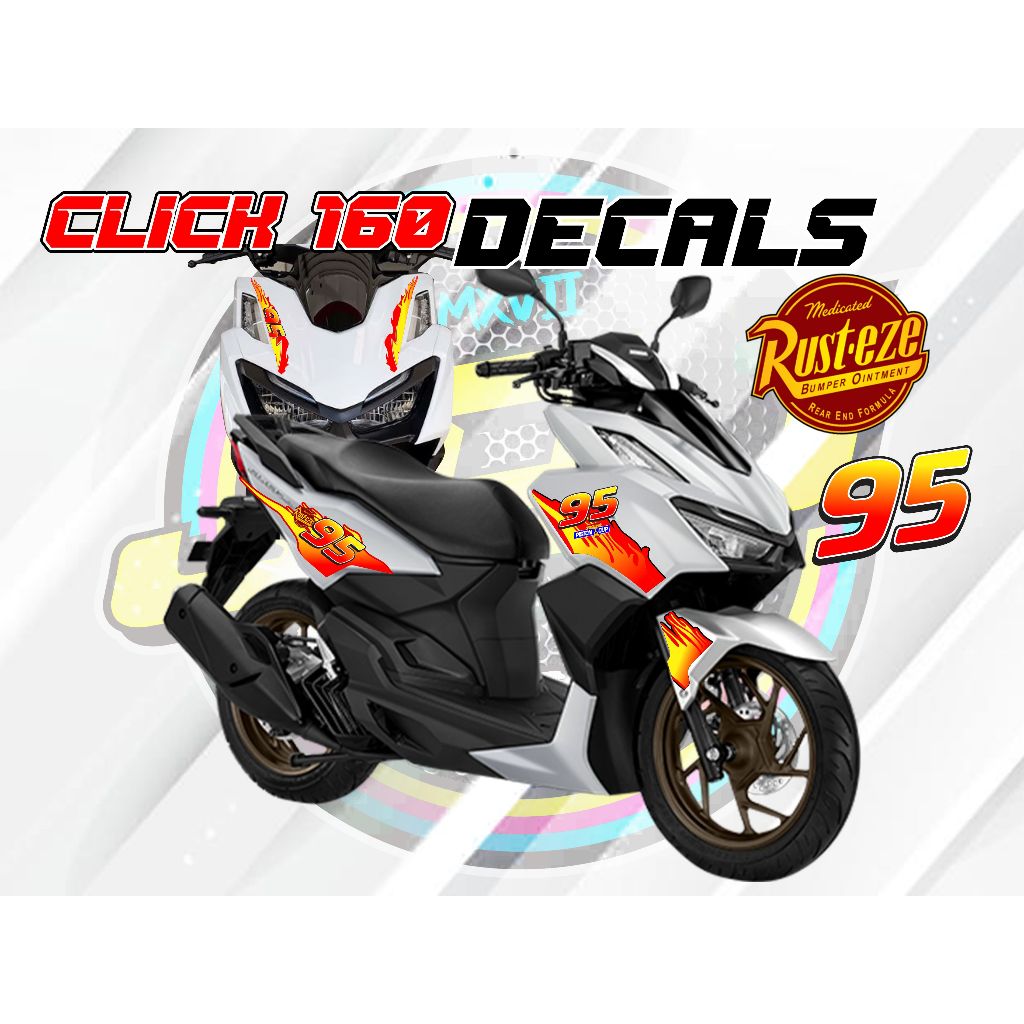 Honda Click 160 Mcqueen 95 Decals - High Quality Sticker | Shopee ...