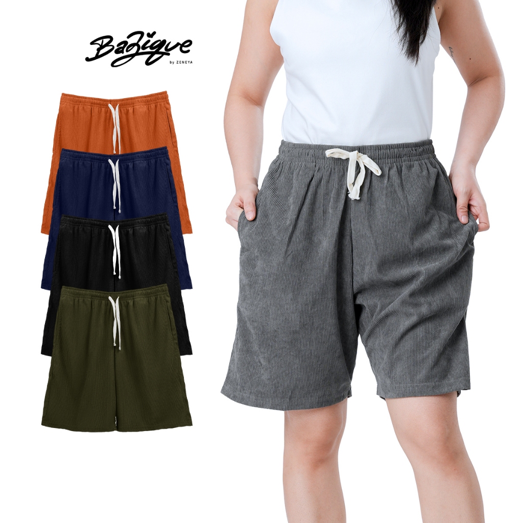 Zeneya Corduroy Short For Woman Women with Side Pockets High Waist ...