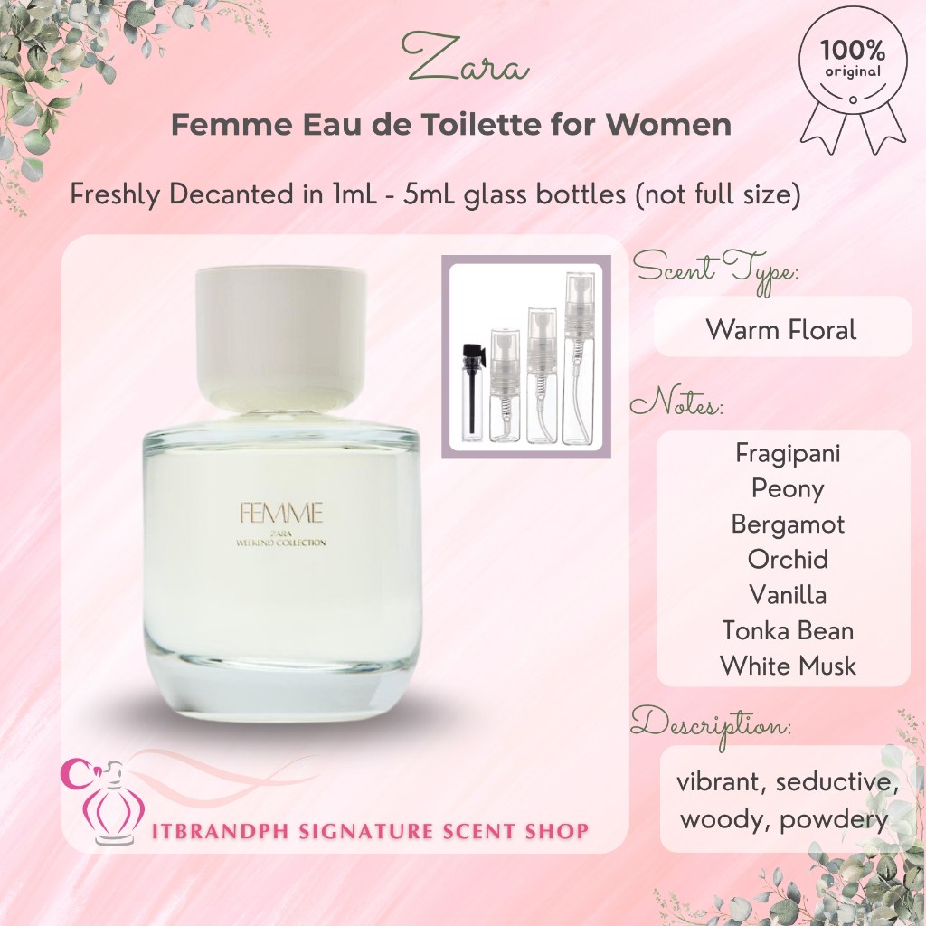 Collection Zara Eau De Toilette Femme Zara Pour Femme 30ml Piece