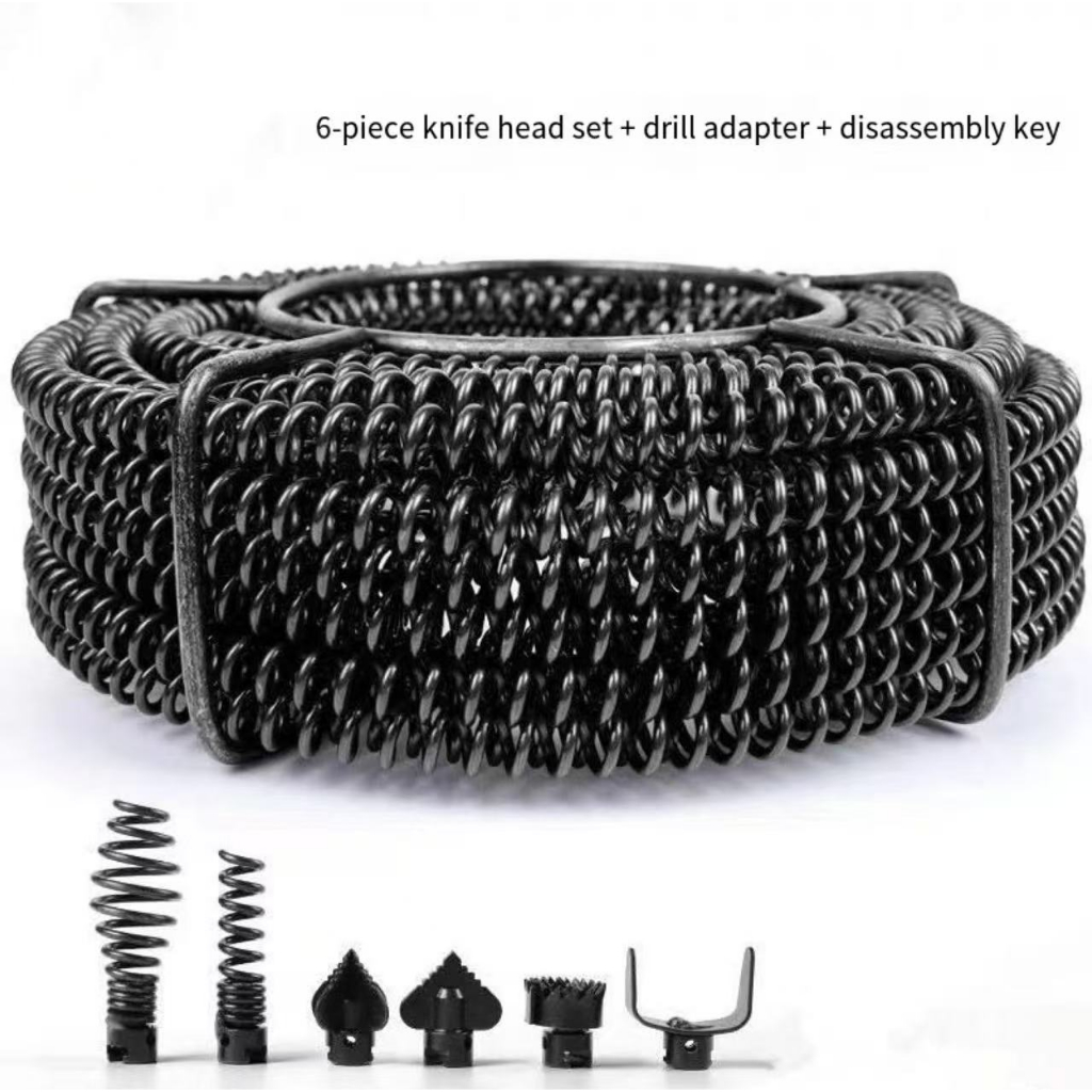 6m/15m Sewer Dredging Spring Electric Drill Drain Cleaner Machine ...