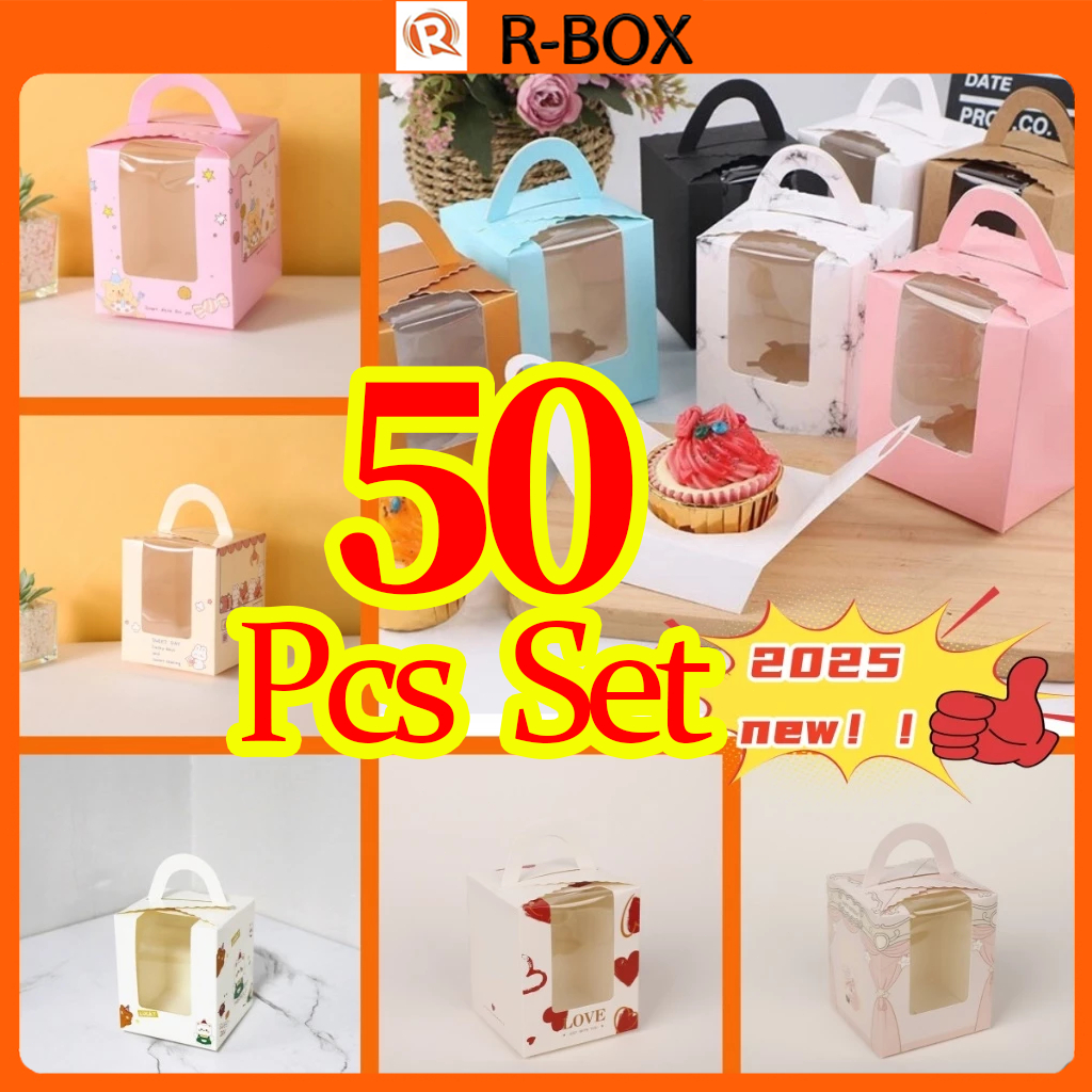 50 PCS Wholesale Pastry Box Single Solo Cupcake Box Cookies Boxes ...