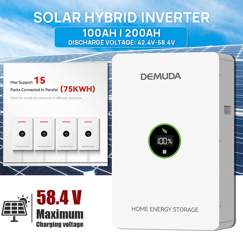 【New】DEMUDA 5Kwh 10Kwh Home Power Wall Storage System 51.2v 100ah/200ah ...