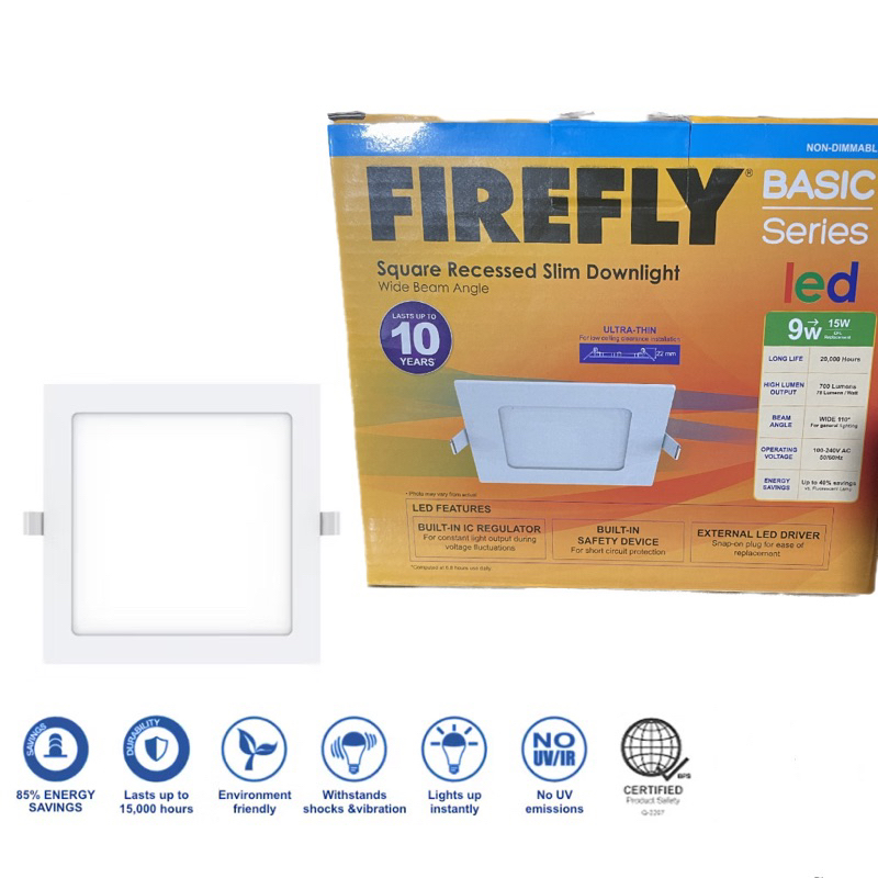 Firefly Square LED Recessed Slim Downlight | Shopee Philippines