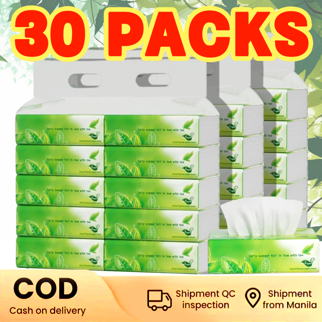 50 PCS Tissue Facial Tissue 4-Ply toilet paper tissue Tree care Organic ...