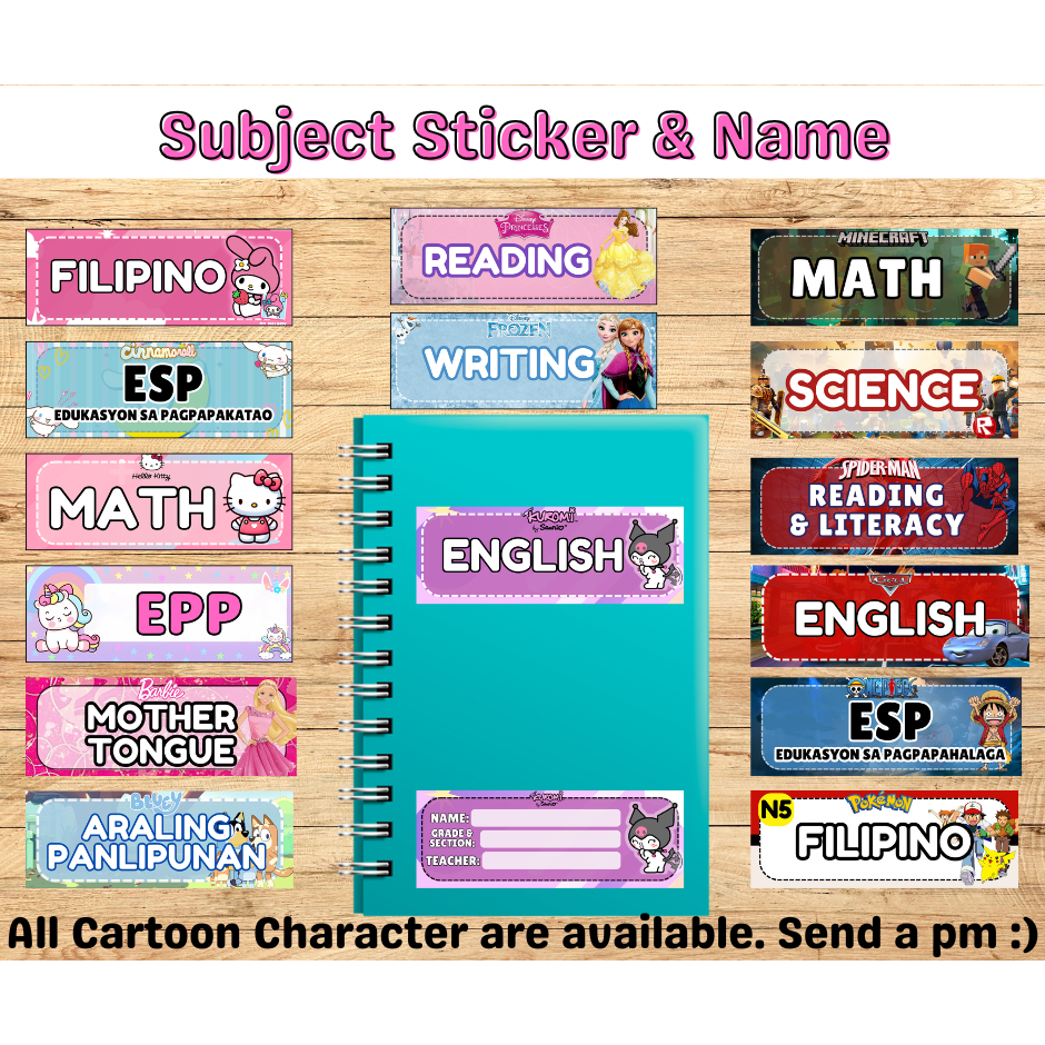 Notebook Sticker and Nametag | Shopee Philippines
