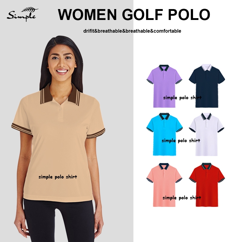 Simple golf POLO multiple color stripe polo shirts occasion business ...