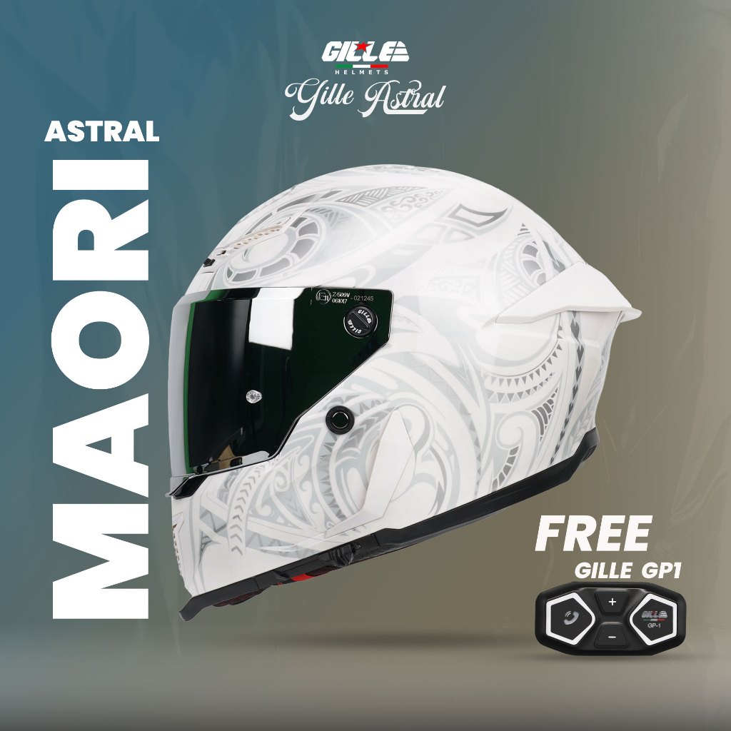 GILLE ASTRAL MAORI Full Face Helmet Dual Visor for Motorcycle Women And ...