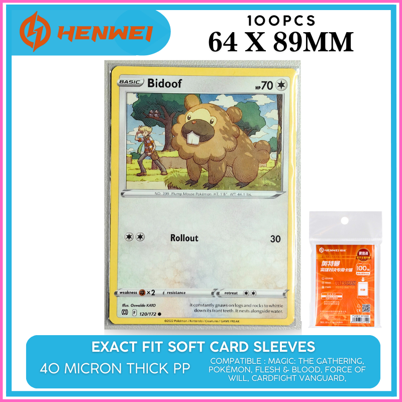 [HENWEI] 64x89mm PERFECT/Loose Fit Card Inner Sleeve for MTG/Pokemon ...