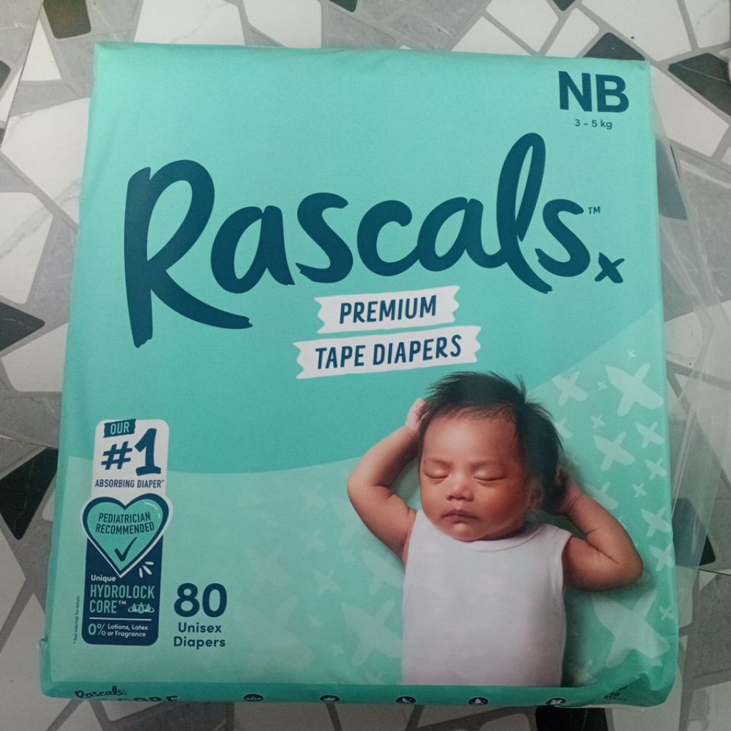 80pcs Newborn New Rascals Premium Tape Diapers Jumbo Pack | Shopee ...