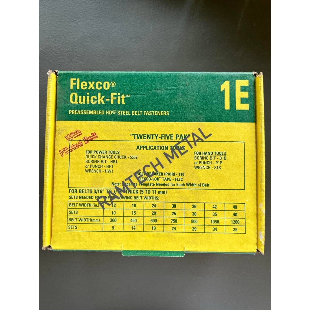 Flexco Fastener 1E / Conveyor belt fastener / belt fastener | Shopee ...