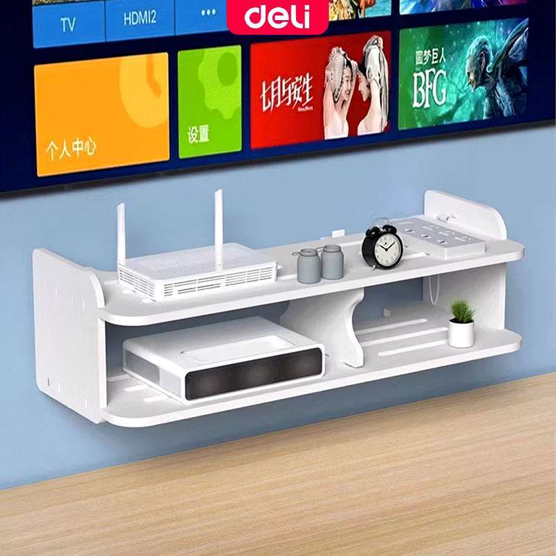 Wall Set Top Box Rack Punching Living Room TV Router Storage Box Wall ...
