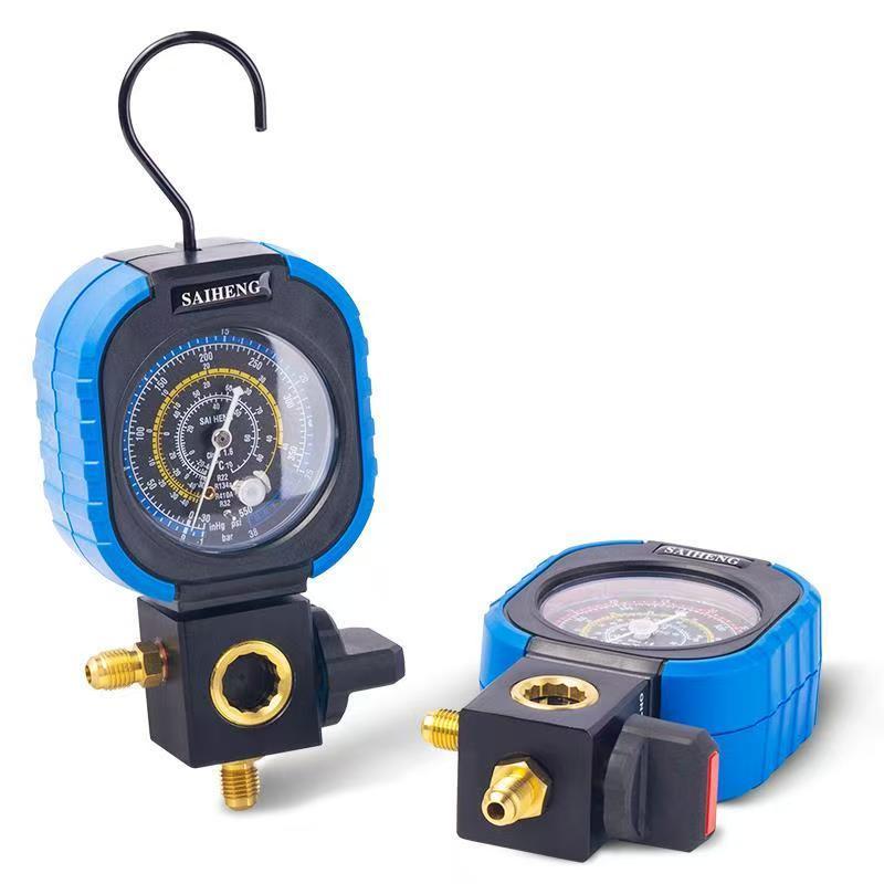 Single Manifold Gauge Air Conditioner Pressure Manometer R22/R134/R410 ...