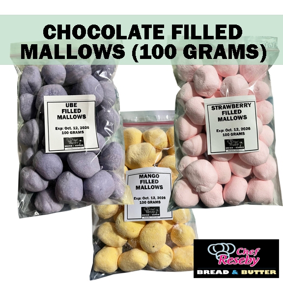 CHOCOLATE FILLED MALLOWS (UBE, STRAWBERRY, MANGO) 100 GRAMS | Shopee ...