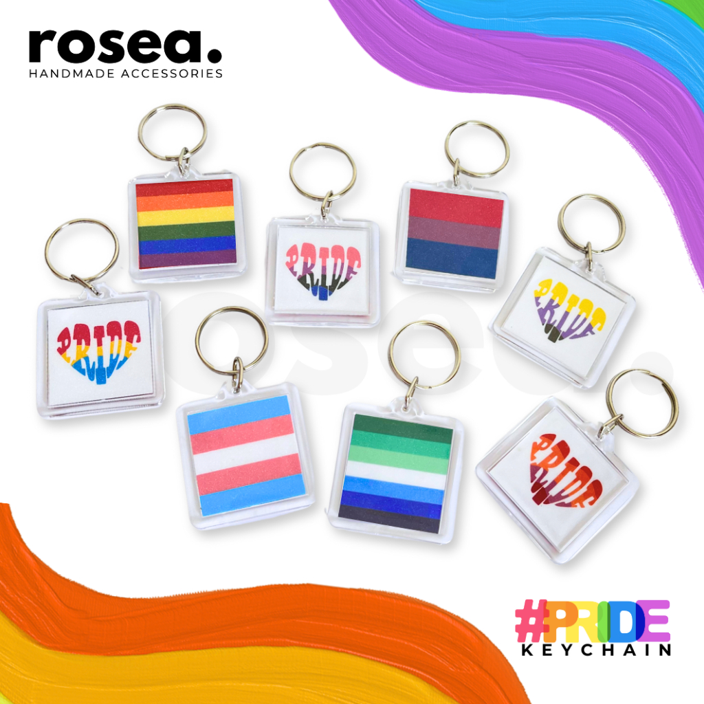 KEYCHAIN PRIDE FLAGS PRIDE MONTH CHARM GIFT TRENDY | Shopee Philippines