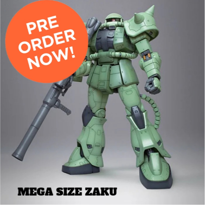 PRE-ORDER NOW SCALE 1/48 MEGA SIZE ZAKU GREEN SUIT | Shopee Philippines