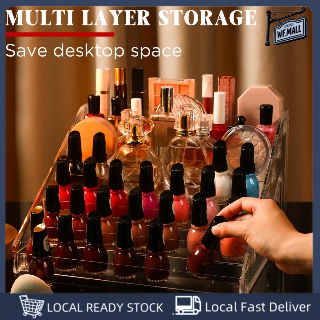 WF.MALL:New Transparent display rack Ladder display rack nail polish ...
