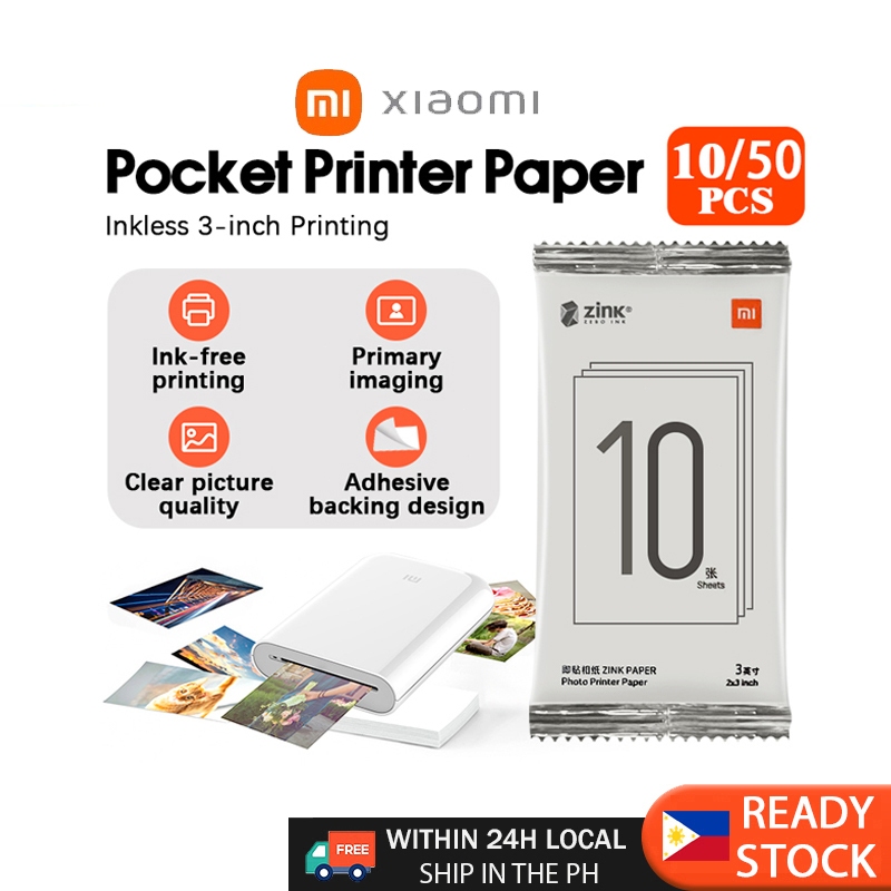 Xiaomi Portable Photo Printer - Photo Paper 10/50 Sheets Compatible ...