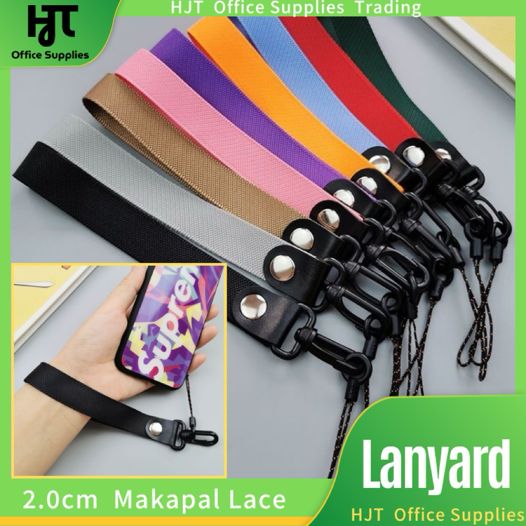 Short Makapal Lanyard w/ Hook & Rope 2.0cm Hand Rope 2 in 1 Sport ...