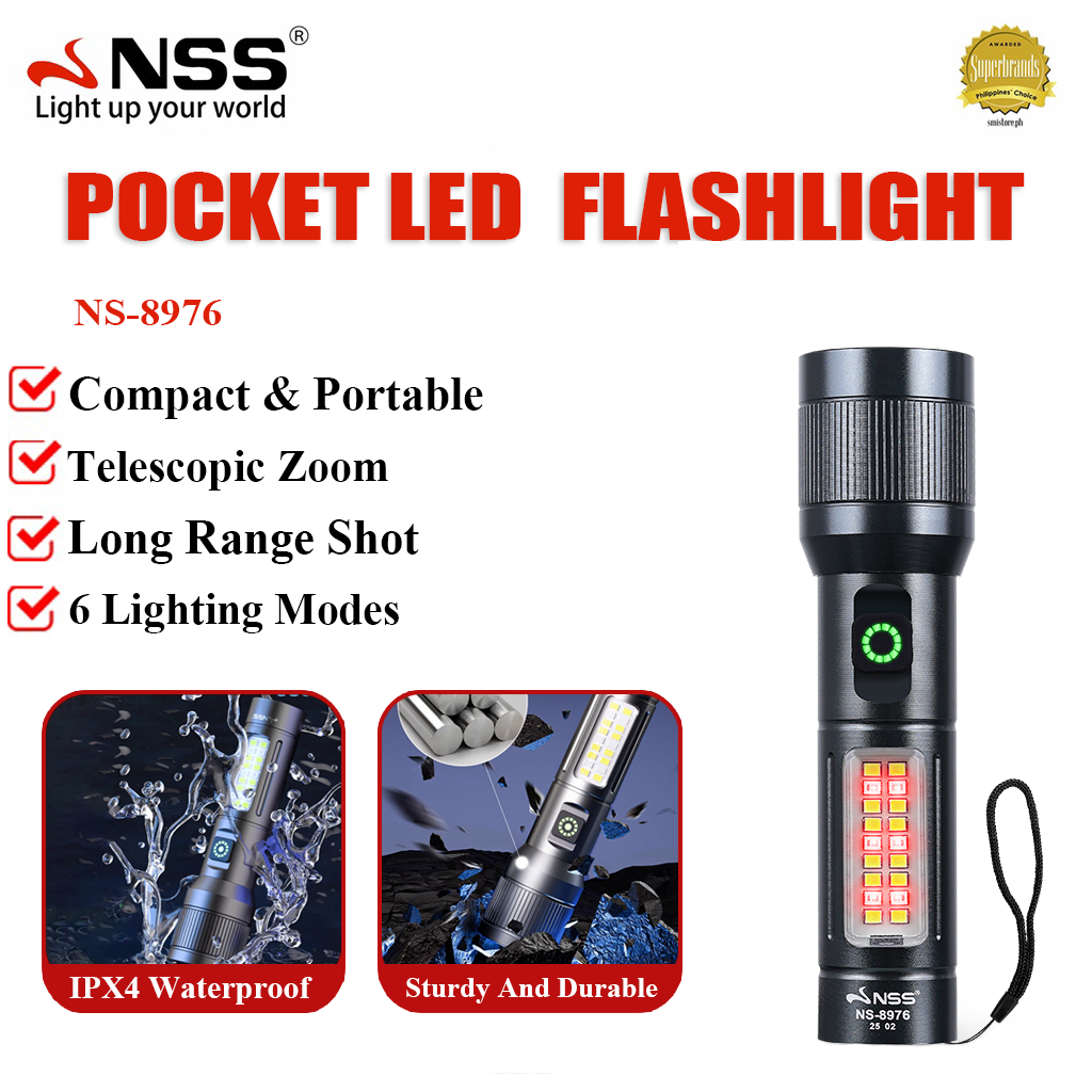 NSS 100W Multifunctional Zoom Flashlight Portable Outdoor Waterproof ...