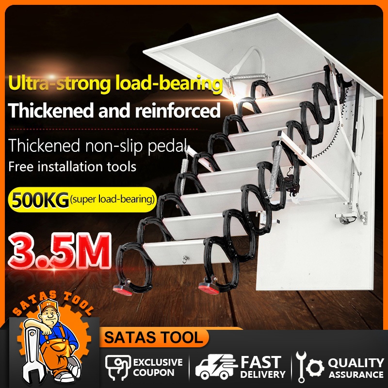 Attic Telescopic Ladder Lifting Retractable Staircase Home Villa ...