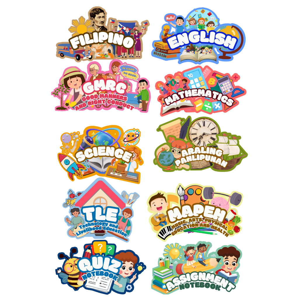 Subject Label Sticker | Back to School Essentials | Shopee Philippines