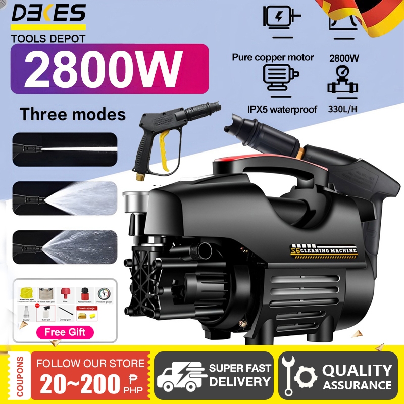 Portable High Pressure Washer 2800w Home Washer Spray Pressure Cleaning