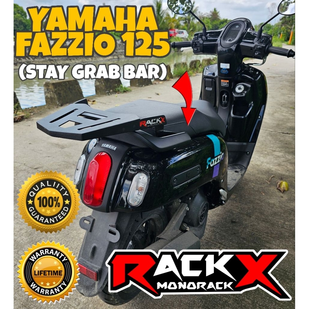 RACK X MONORACK FOR YAMAHA FAZZIO 125 (STAY GRAB BAR) | Shopee Philippines