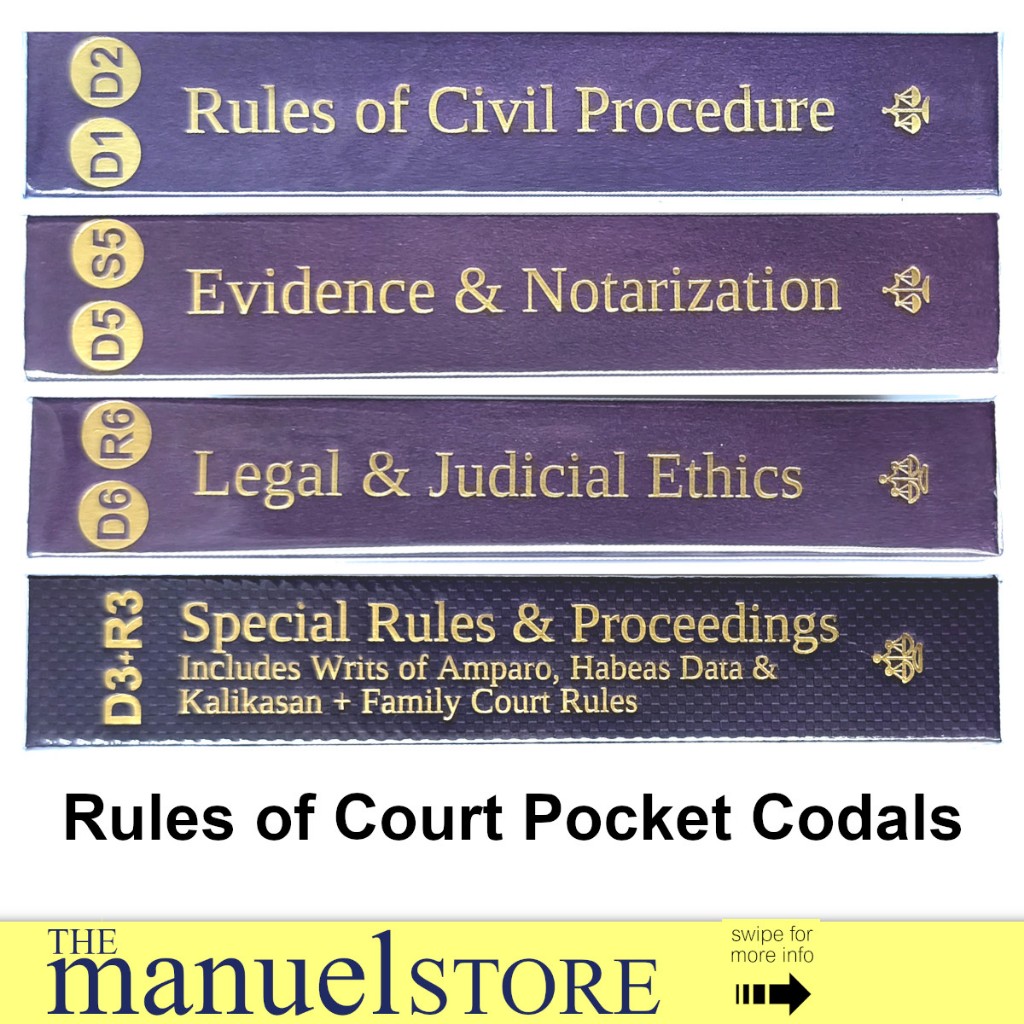 Pocket Codals (2024) - Rules of Court - Criminal Procedure Civil Ethics ...